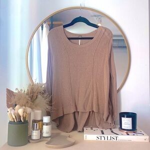 Free People Swing Taupe Sweater
